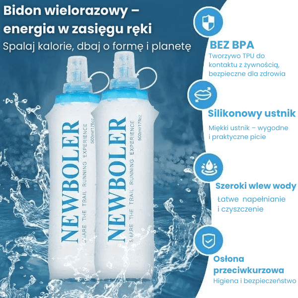 Składana Butelka na Wodę z Silikonu 150/250/300/500/750ml na Outdoor 🏕️